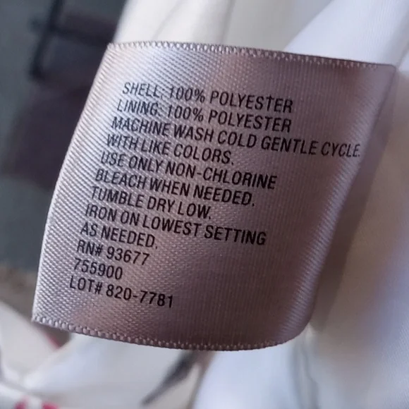 GUC Worthington midi skirt lined white floral silky feel size 14 - Picture 7 of 7